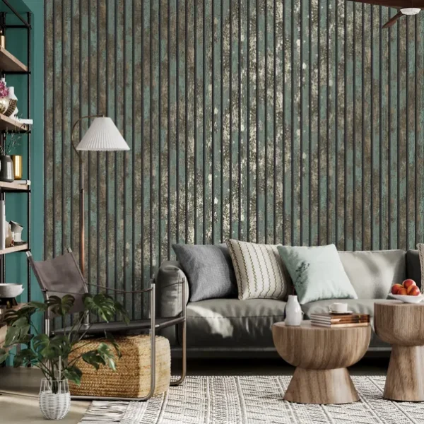 Oxidise Teal Hybrid Tactile Wallpaper