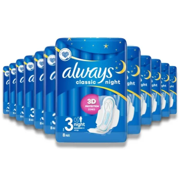 Always Classic Night, 8 Ct - 18 pack